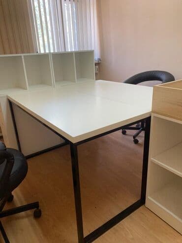 стол на офис: Комплект офисной мебели, Новый, Кресло, Стол, Платная доставка, цвет - Белый — 2