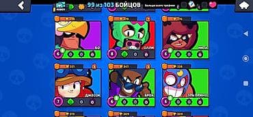 Игровой аккаунт Brawl Stars - Трофеи: 40 809 - Бойцы: 99 из 103 - — 8
