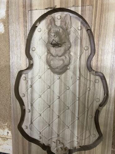 чип для животных: Резные панно из дерева - Материал: массив светлой породы (ясень/бук — 8