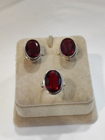 свадебные платья от производителя: Серебряный Комплект с камнями Гранат Производитель Индия Серебро 925 — 7