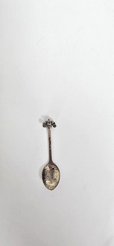Ложка 1953г. АНГЛИЯ, серебрение, "Карета", гравировка-3500с