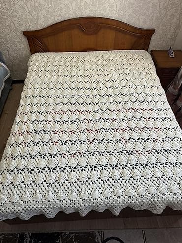 Мебель: Покрывало для кровати, Все сезоны, Вязаный — 2