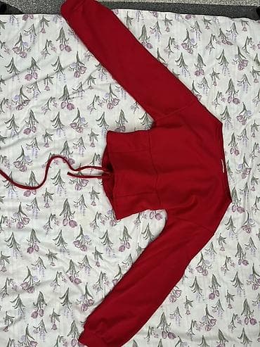 Толстовкалар, худилер: Красная кофта с корсетом, б/у — 1