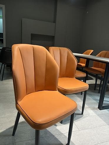 string art: Стул для кухни, Другой материал, цвет - Оранжевый — 3