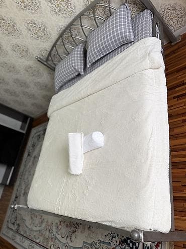 бишкек квартира ночь: 1 комната, Душевая кабина, Постельное белье, Кондиционер — 3