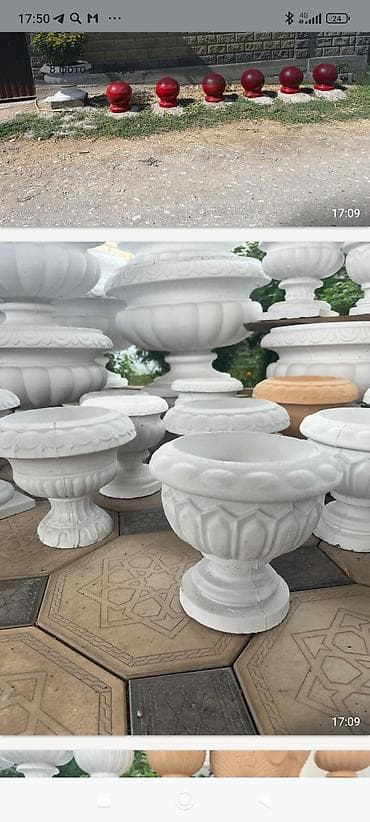 не нужное: Декоративные уличные вазоны/кашпо из бетона - Материал: архитектурный — 2