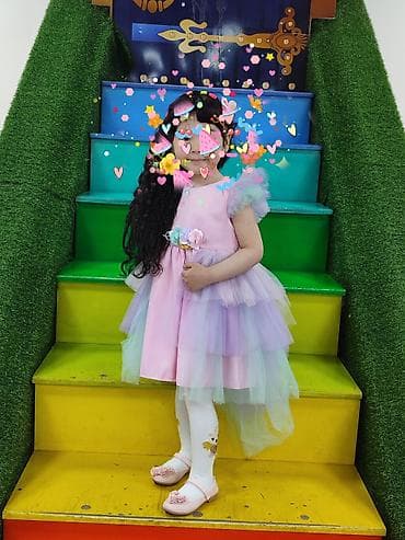 жаны жылдык кийимдер: Балдар көйнөгү, түсү - Кызгылт, Колдонулган — 2