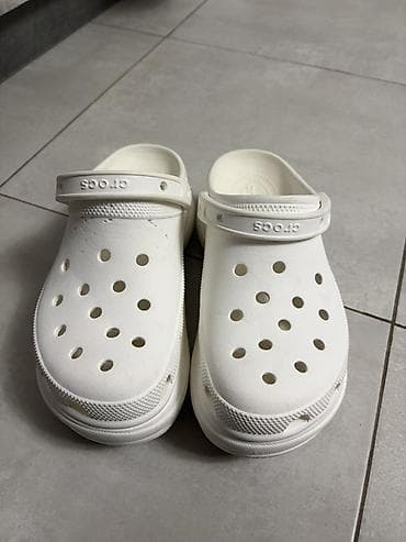 basconi бу: Сабо, 38, Crocs, Б/у, цвет - Белый, Самовывоз, Платная доставка — 1