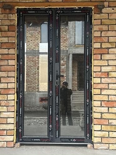 bazar kg: Термо Изготовление окон и дверейДвустворчатая дверь из ПВХ профиля с — 1