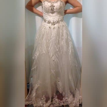 фата на девичник: На прокат шикарное платье, паспорт в залог,платье без колец с камней — 3