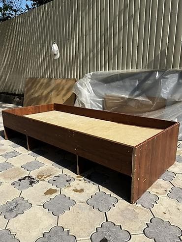 сетка для кровати: Односпальная кровать, Б/у, Каркас без матраса, длина - 195 см — 1