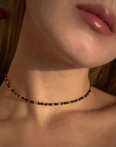 свадебный венок ручной работы: Чокер из чешского бисера новые! - Тонкий минималистичный чокер — 2