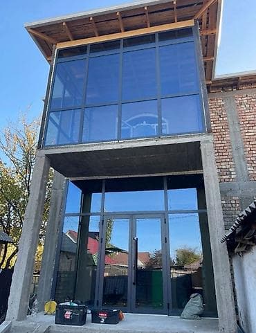 Алюминиевое окно на заказ, Тип окна: Витражные, Мансардные, Панорамные, Декоративные особенности: Декоративный переплет, Бесплатная установка, В рассрочку