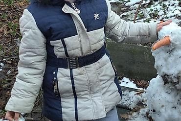 детский джинсовый комбинезон для мальчика: Детский комбинезон штаны на подтяжках . куртка с капюшоном. зима — 1