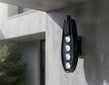 Уличный светодиодный прожектор BILLOW черного цвета с четырьмя