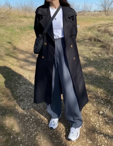 продаю связи с переездом: Плащ, Тренчкот, Двубортная модель, L — 1