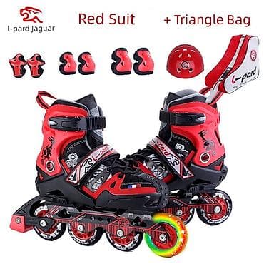 ролеки: Детские роликовые коньки L-pard Jaguar с защитой - Размер — 3