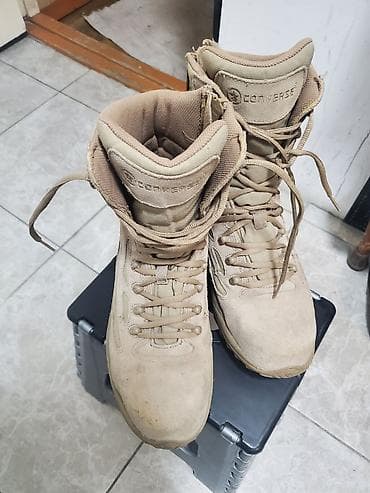 берцовые сапоги: Тактические ботинки Converse (песочного цвета) - Модель: высокие — 1