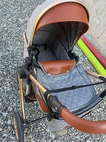 Коляска, Другой бренд, цвет - Коричневый, Б/у