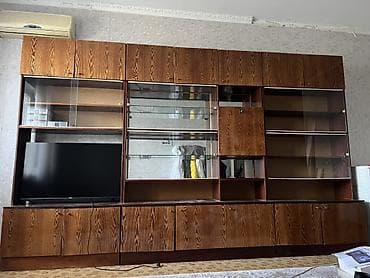 Стенка-шкаф, Тип стенки-шкафа: Модульная, Для зала, Особенности: С отделением под телевизор
