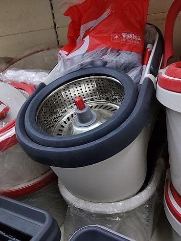 Хозтовары: Швабра с ведром и центрифугой (spin-mop) - Комплект для быстрой — 2