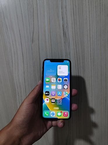 IPhone X, Колдонулган, 256 ГБ, Blue Titanium, Коргоочу айнек, Каптама, 100 % — 2