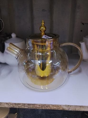 Стеклянный заварочный чайник с металлическим фильтром - Материал