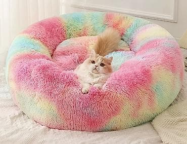 Новые товары для ВАШИХ ЛЮБИМЫХ МОХНАТИКОВ! Плюшевый лежак-донат для