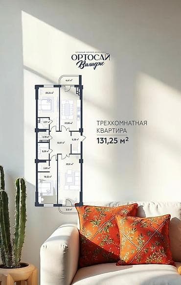 red centr: 4 комнаты, 166 м², Элитка, 8 этаж, Готовая ПСО (под самоотделку) — 8