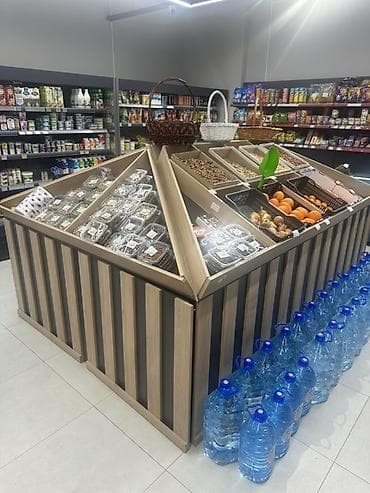 Соода арабалары, себеттер: Островная витрина для овощей, фруктов и бакалеи (магазин/супермаркет) — 1