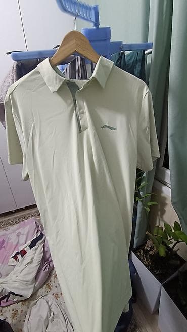 Мужская футболка, XL, Li-Ning, Б/у, цвет - Зеленый, Самовывоз
