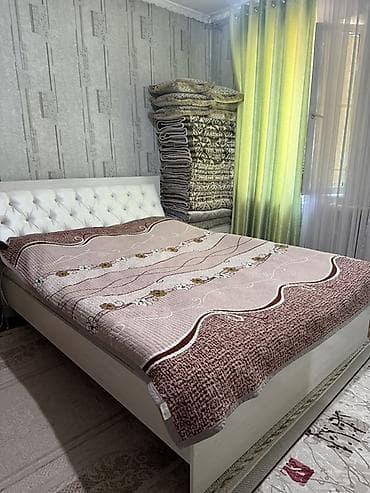 рак: Спальный гарнитур, Б/у, Двуспальная кровать, Шкаф, Комод, Кыргызстан, Самовывоз, цвет - Белый — 3