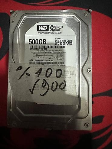 ps3 60: Накопитель, Б/у, Western Digital (WD), HDD, 512 ГБ, 3.5", Для ПК — 1
