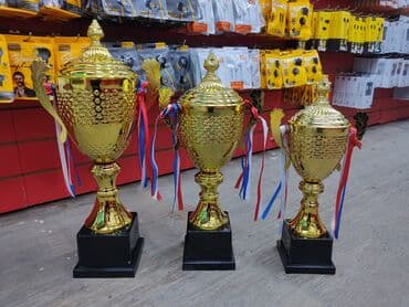 коллекционные монеты нбкр: Кубок для соревнований! Железные! Размеры: А - 52 см В - 47 см С - — 1