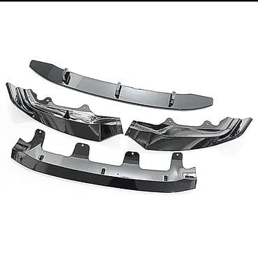 кенгурятник x5: Юбка переднего бампера BMW, цвет - Черный — 2