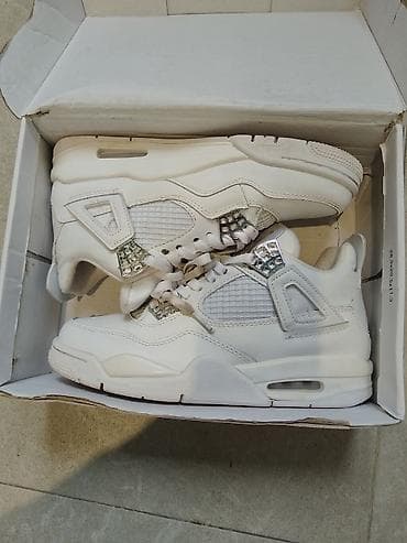 жордан 4: Мужские кроссовки, 39, Air Jordan, Б/у, цвет - Белый, Самовывоз — 5