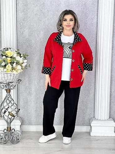 Женская куртка-жакет полуприлегающего кроя с акцентной отделкой. - — 6