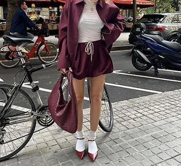 Аксессуарлар: Юбка менен костюм, Мини, Кофта, M, L, XL — 5