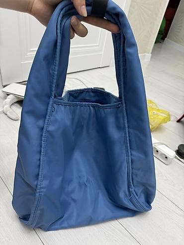 real techniques: Сумки (2 шт.) 350с синяя, Шопер 200с 1) Холщовая сумка через плечо — 3