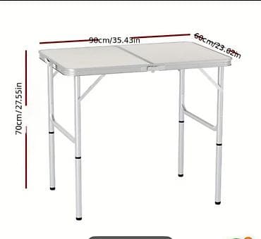 foldable table: Складной походный стол, Новый, Другой материал, цвет - Серебристый — 1