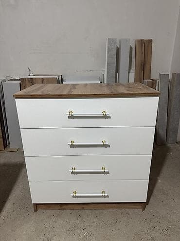 комод с зеркало: Комод для одежды, Новый, Без зеркала, ЛДСП, цвет - Белый, Серый, Бежевый, Самовывоз, Платная доставка — 3