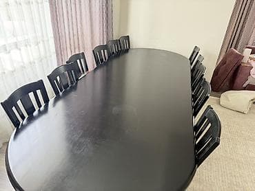office table: Стол и стул для зала, Б/у, цвет - Черный — 2