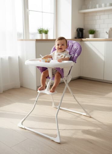 Детский стульчик для кормления в хорошем состоянии! - Компактная