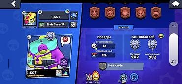 комп для игр: Игровой аккаунт Brawl Stars - Ник: LividGrove14, тэг клуба/профиля — 2