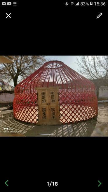 лава: Аренда юрты, Каркас Деревянный, 85 баш, С полом, Самовар, Стол — 3