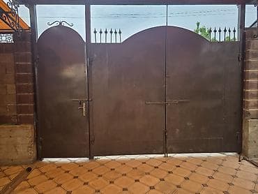 лист от контейнера: Кованые распашные ворота с калиткой - Материал: сталь, художественная — 3