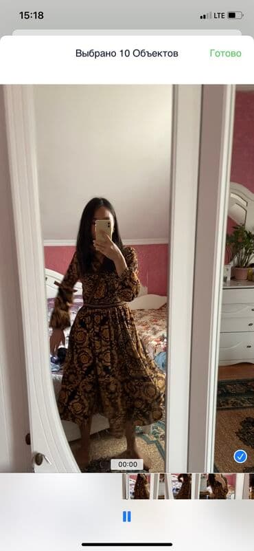 красное платье с открытыми плечами: S, цвет - Желтый — 1