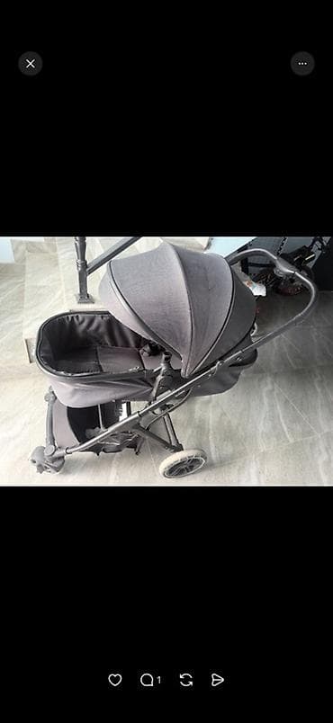 дорожная коляска: Прогулочная коляска-трансформер, цвет графитовый/серый. Основные — 2