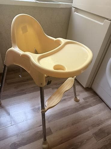 foldable table: Детский стульчик для кормления - Цвет: светло‑бежевый - Материал — 1