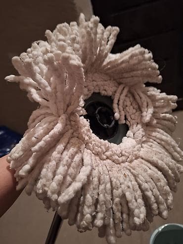 Тазалоо үчүн инвентарь: Комплект для мытья полов с ведром и центрифугой (spin-mop) - — 4